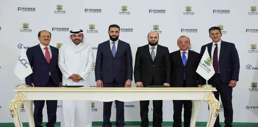 توقيع أكبر صفقة كهرباء في تاريخ سوريا